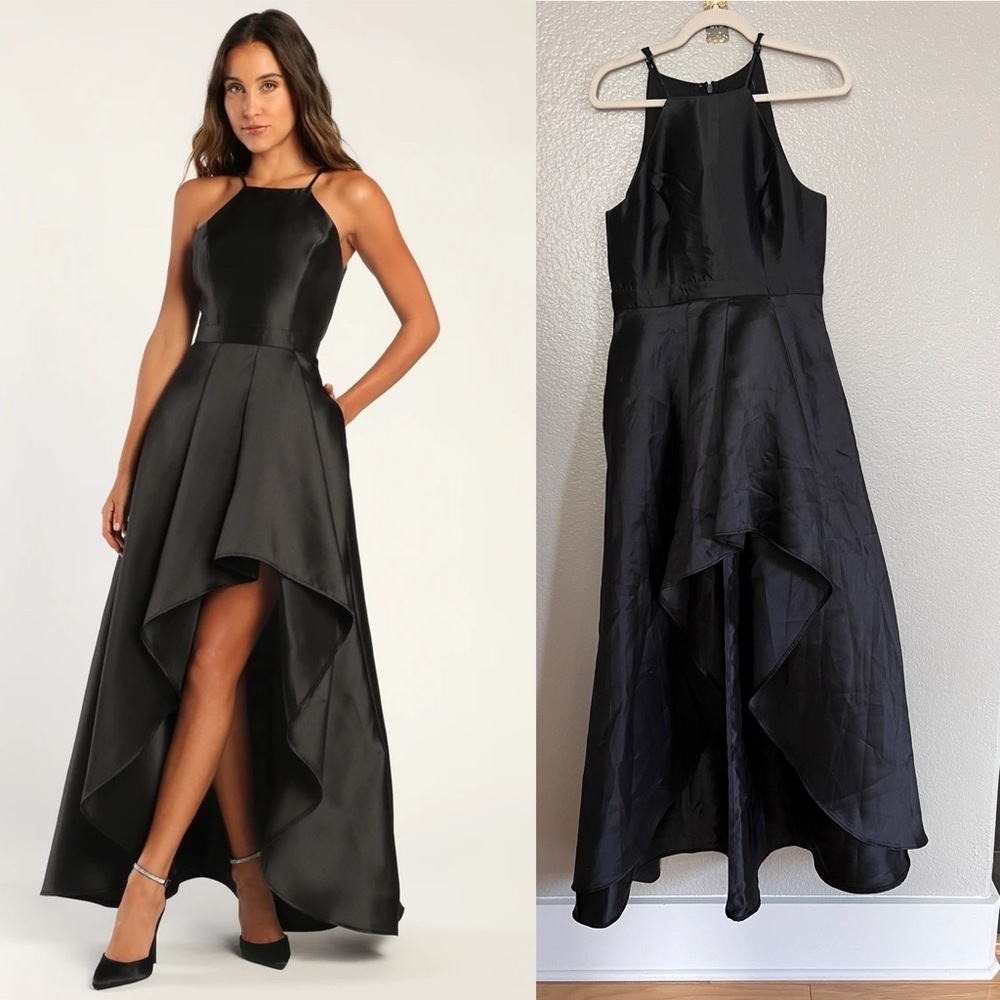 Broadway Show Black High-Low Maxi Dress